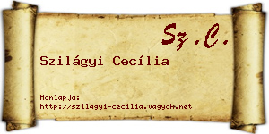 Szilágyi Cecília névjegykártya