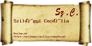 Szilágyi Cecília névjegykártya