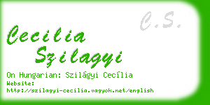 cecilia szilagyi business card
