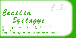 cecilia szilagyi business card